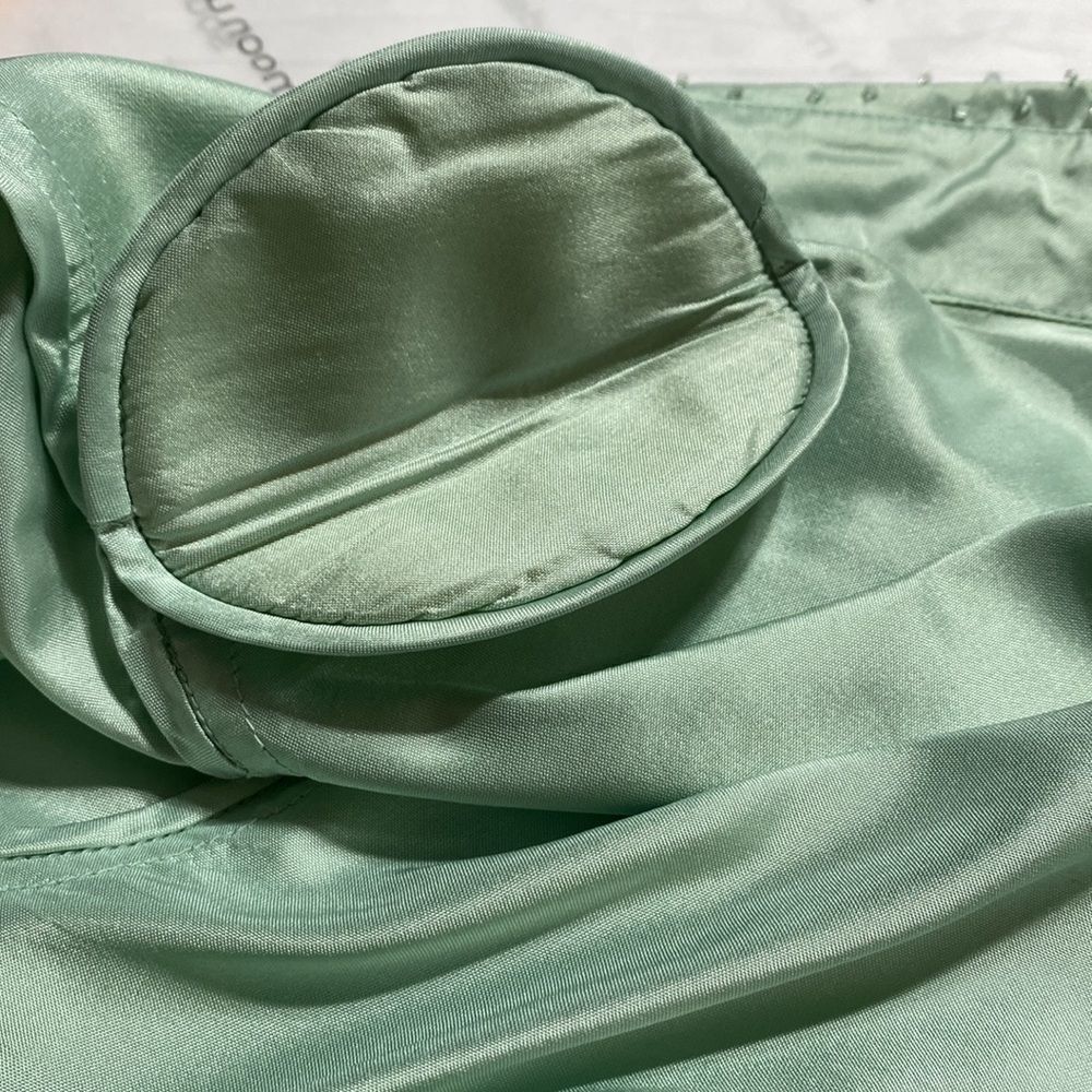 Vintage Marisa Baratelli Thai Silk Beaded Wrap Blouse Maxi Skirt Set Mint Size 6 - Picture 9 of 15